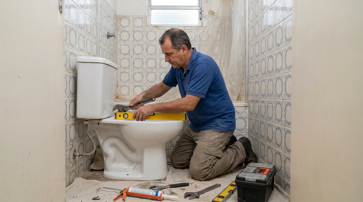 Fixação de vaso sanitário em Cotia-SP